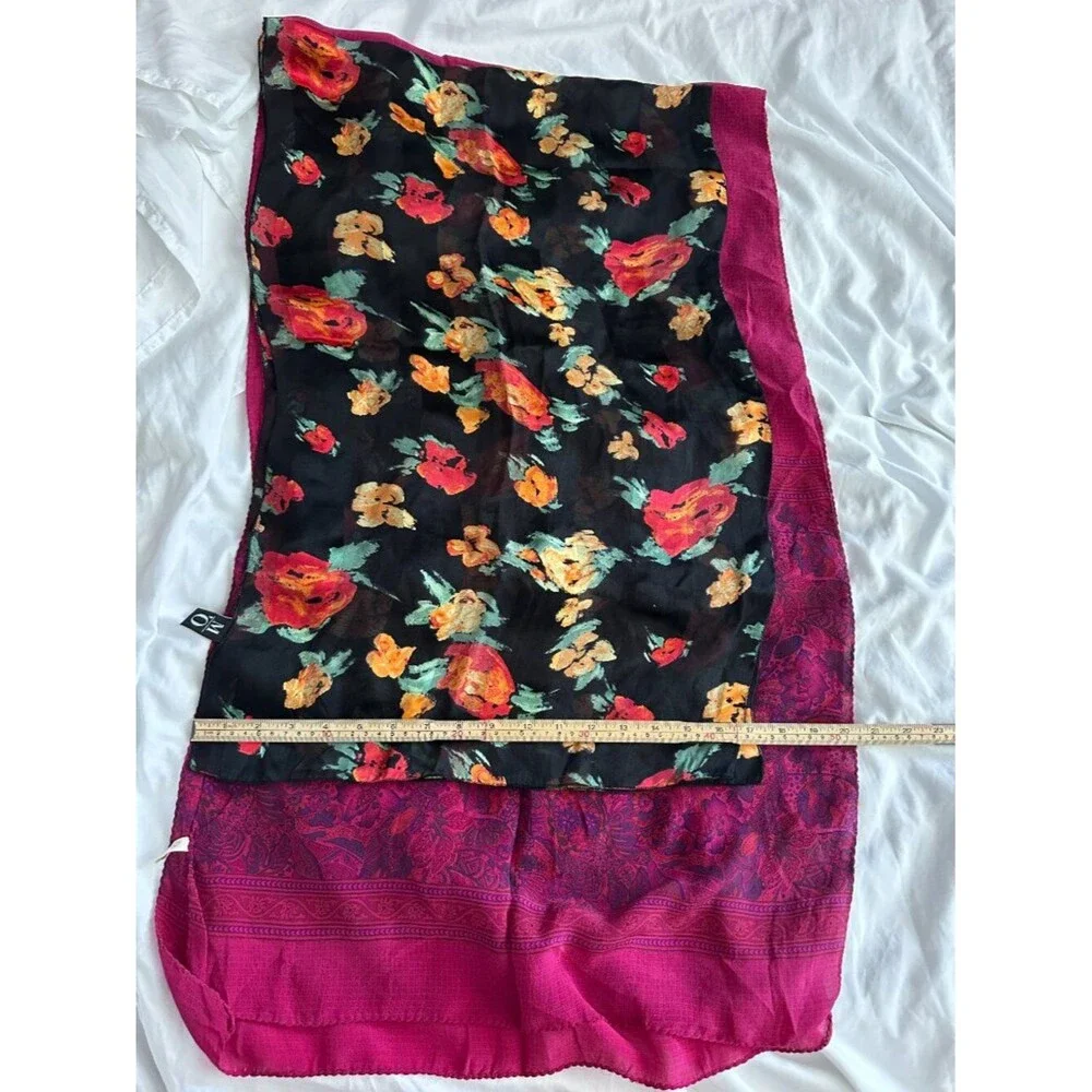 Vintage Christina & Musee d'Orsay Scarf Lot of 2 Floral Silk French Style
